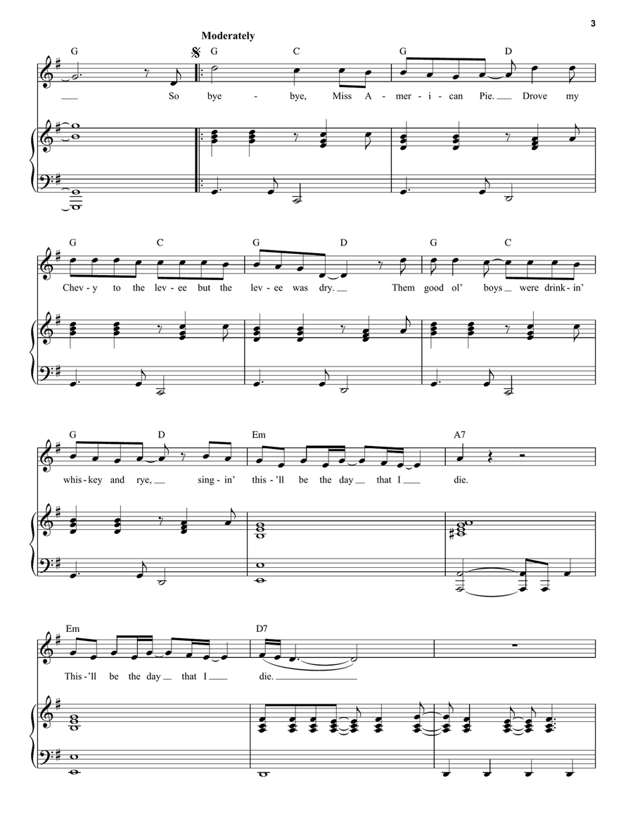 American Pie Voice scores gallery preview page 3