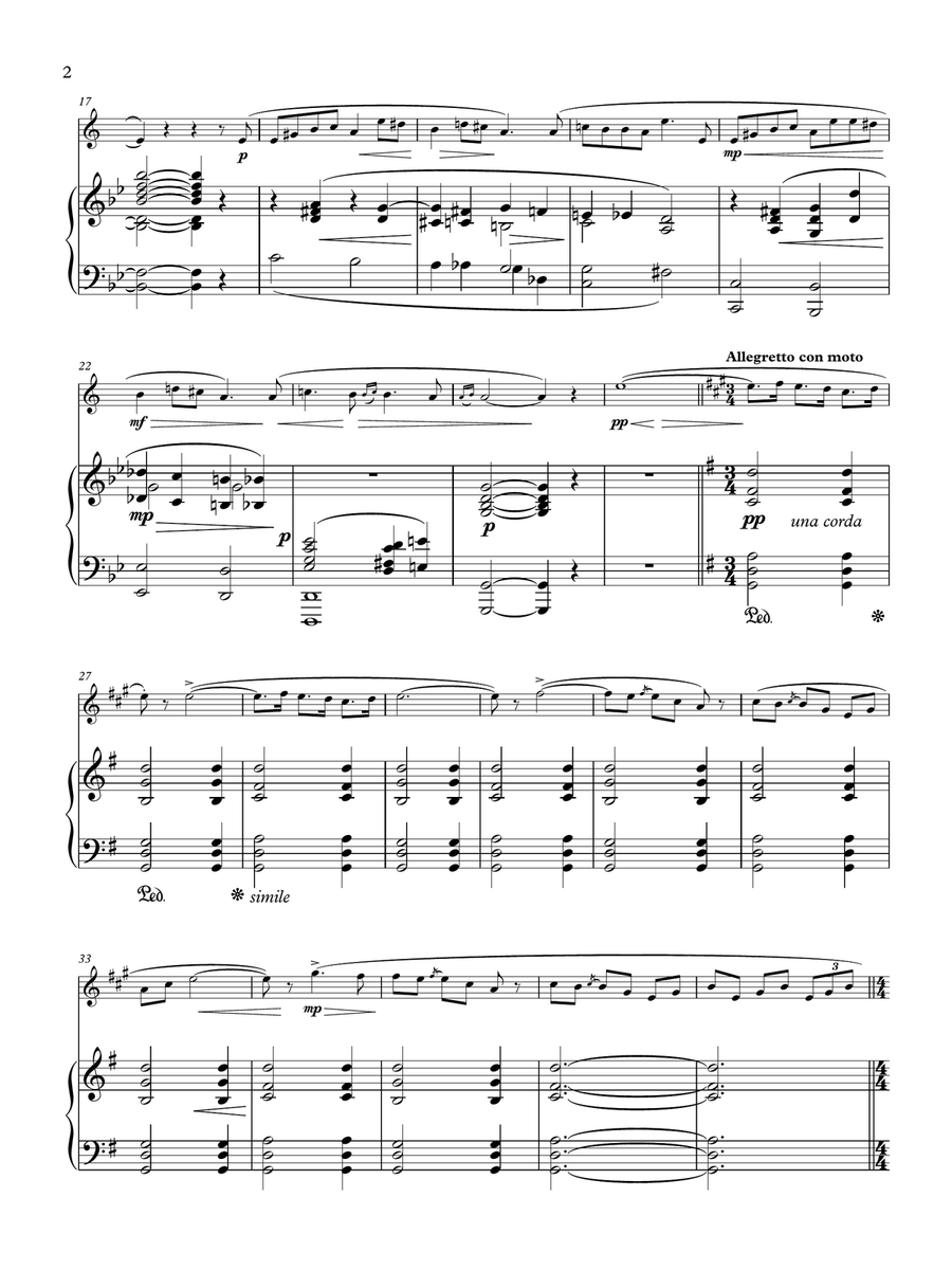 Edvard Grieg: Solveig's Song for Clarinet and Piano Clarinet Solo scores gallery preview page 2