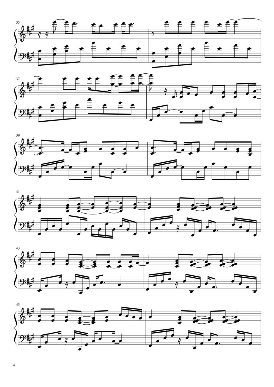 My Immortal Easy Piano scores gallery preview page 4