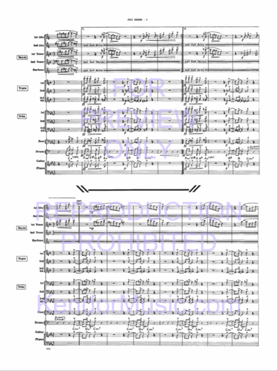 Once Around Once Around Jazz Ensemble scores gallery preview page 6
