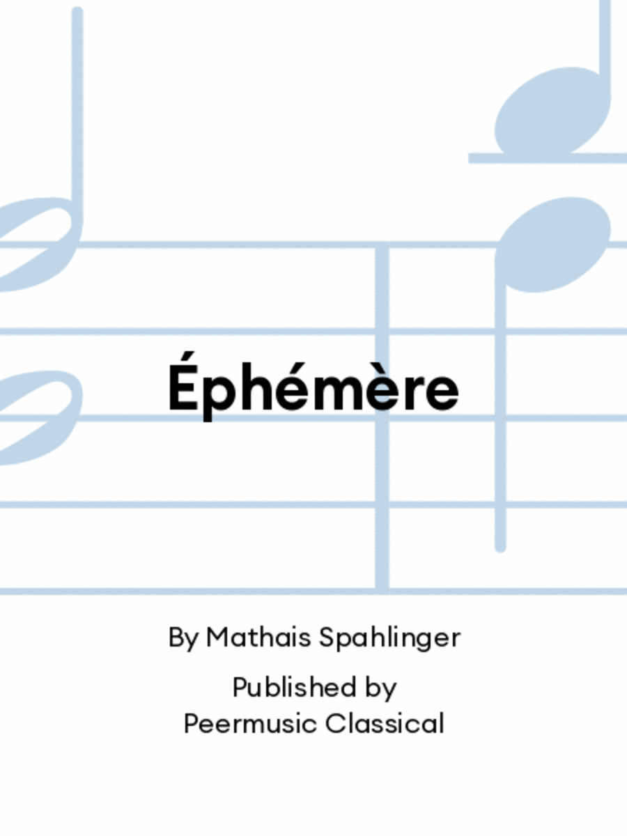 Éphémère Piano scores gallery preview page 1