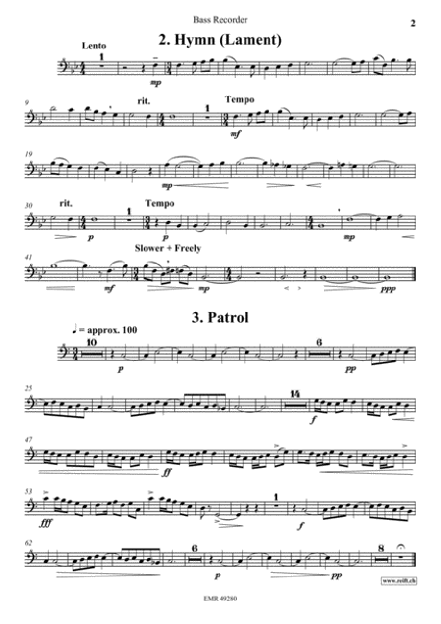 Little Suite No. 4 Bass Recorder scores gallery preview page 3