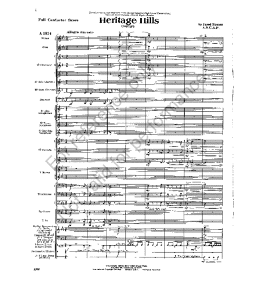 Heritage Hills Concert Band scores gallery preview page 2