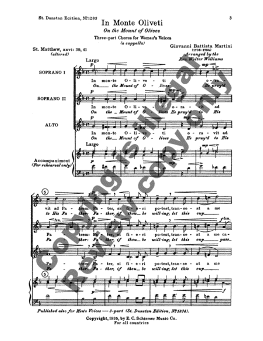 On the Mount of Olives (In monte Oliveti) SSA scores gallery preview page 3