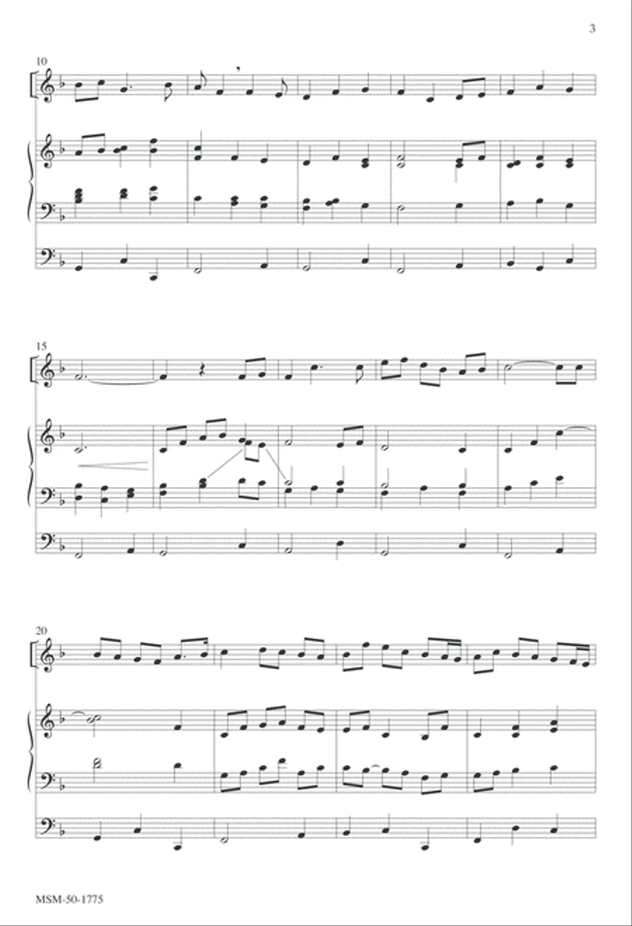 Lord Our God (Herre Gud) 4-Part scores gallery preview page 3