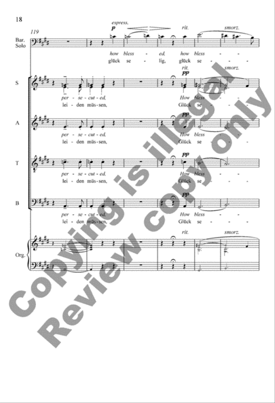 The Beatitudes (Die Seligkeiten) Divisi scores gallery preview page 17
