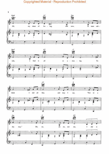 My Way by Claude Francois Piano, Vocal, Guitar - Sheet Music