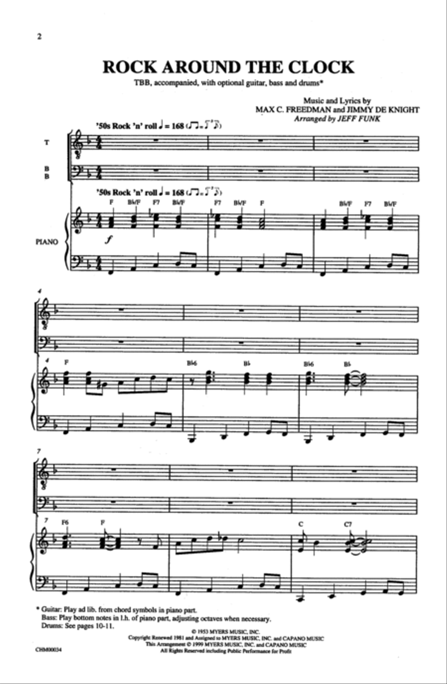 Rock Around the Clock Men's Choir scores gallery preview page 12
