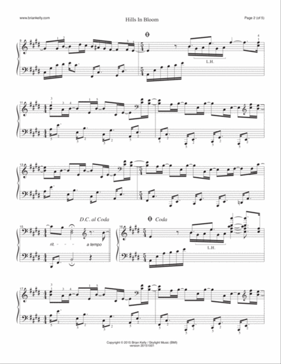Hills In Bloom Piano Solo scores gallery preview page 2