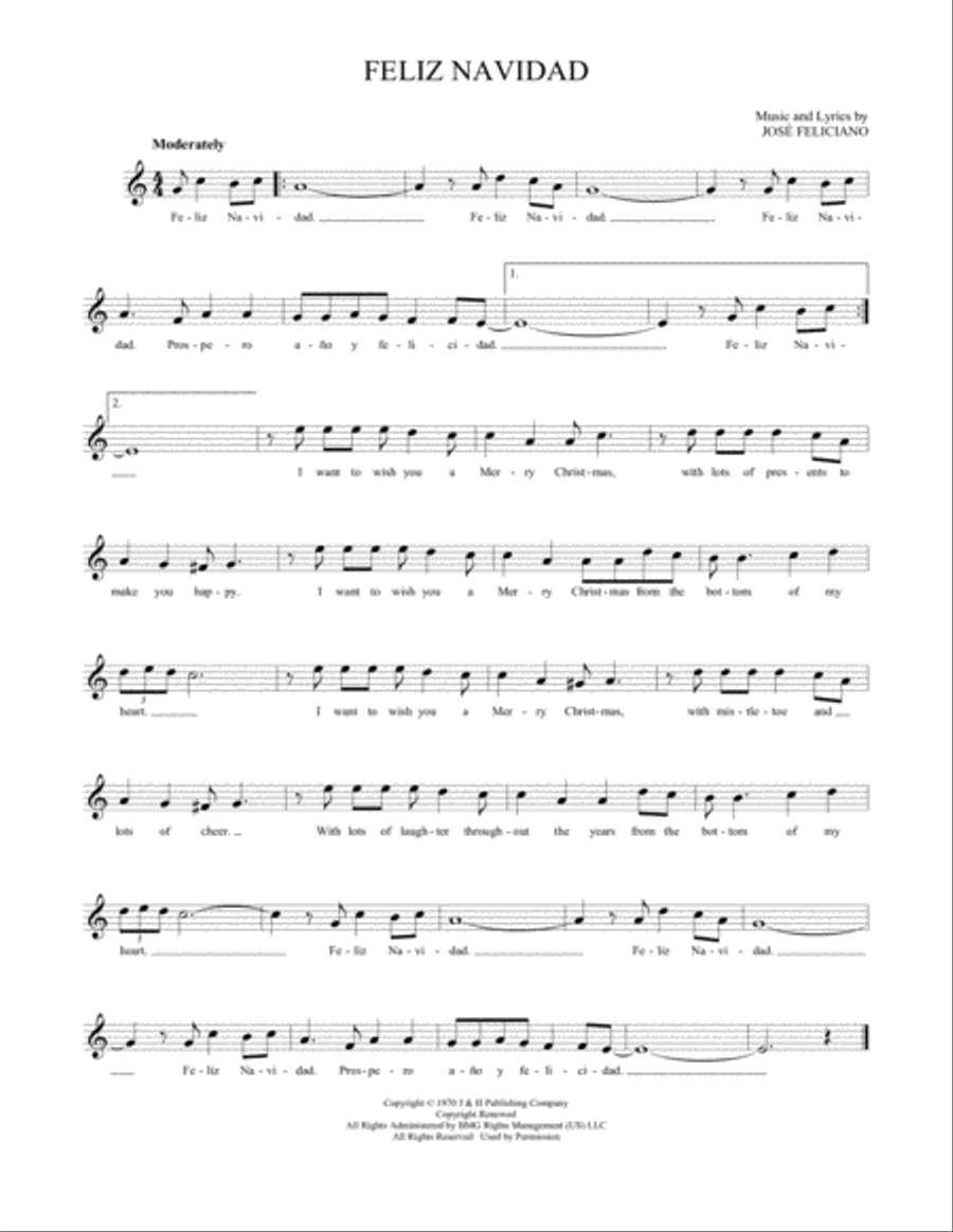 Feliz Navidad Feliz Navidad ocarina scores gallery preview page 1