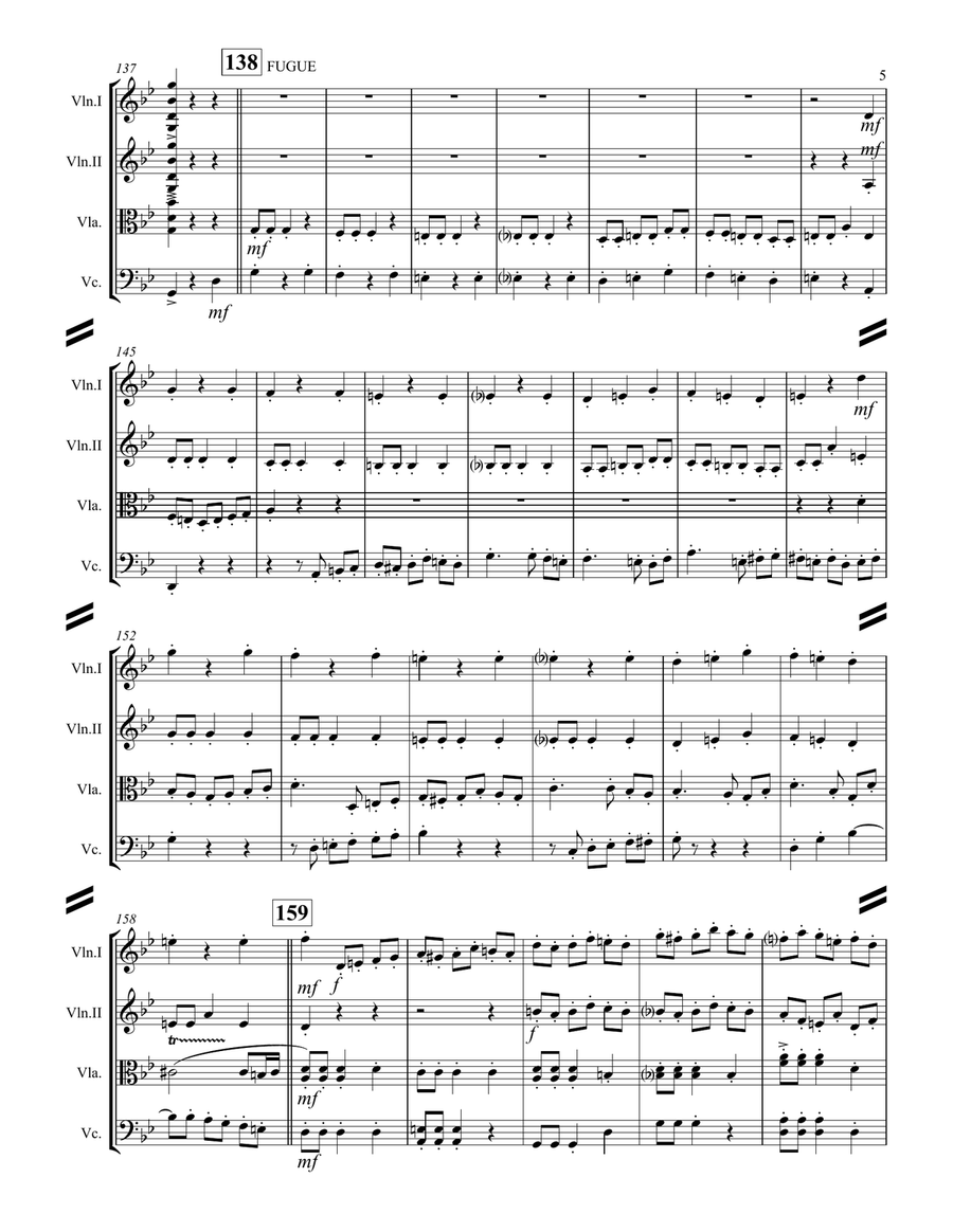 Danse Macabre (for String Quartet) String Quartet scores gallery preview page 6