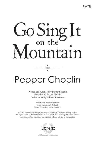 Go Sing It on the Mountain - SATB Score with Performance CD image number null