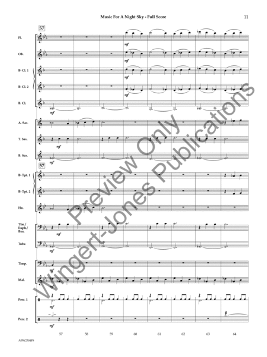 Music for a Night Sky Concert Band scores gallery preview page 12
