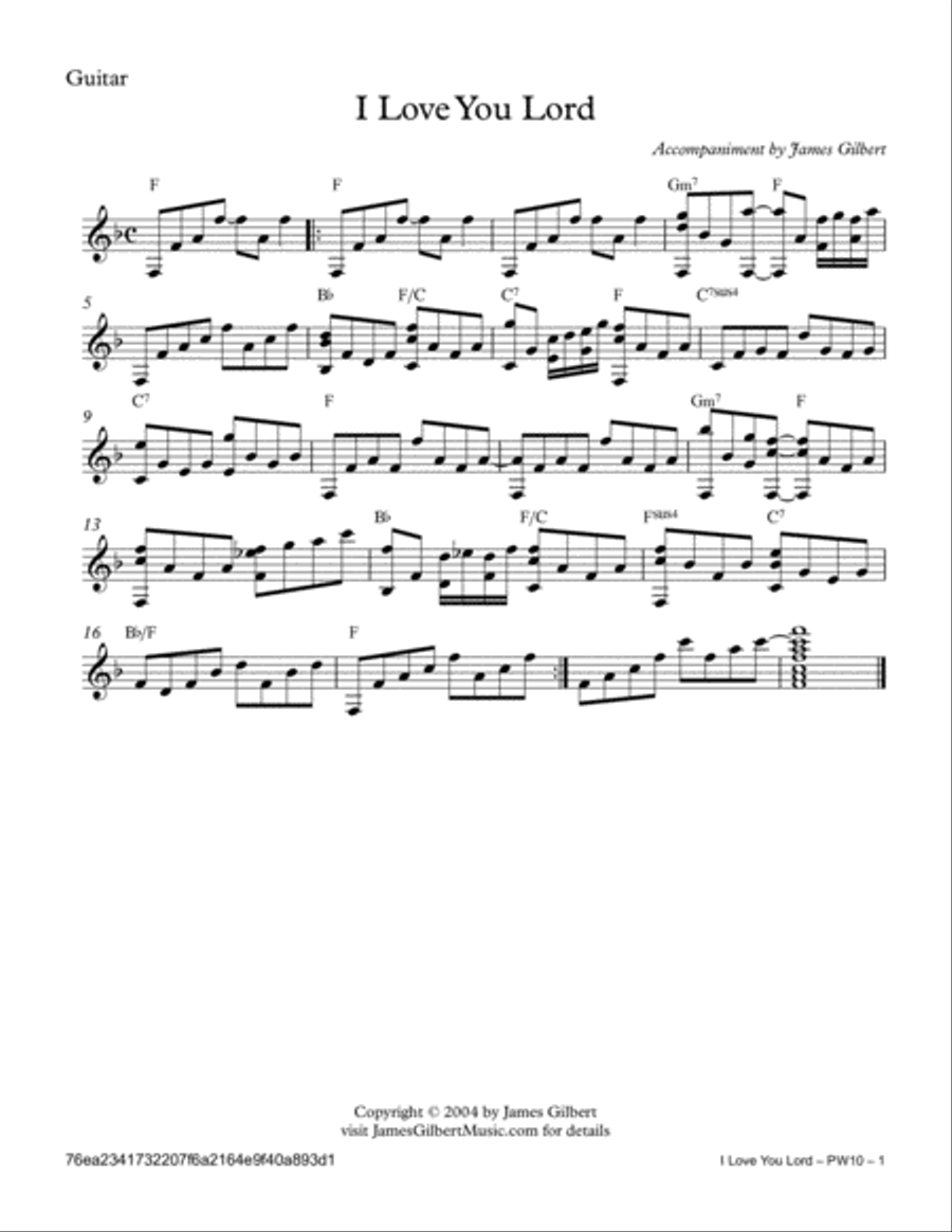I Love You Lord I Love You Lord Small Ensemble scores gallery preview page 5