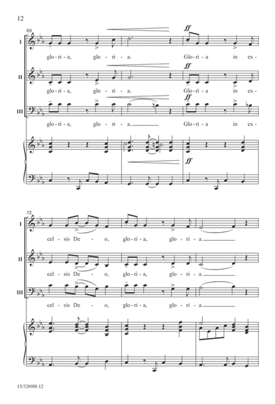 Festival Gloria 3-Part scores gallery preview page 12