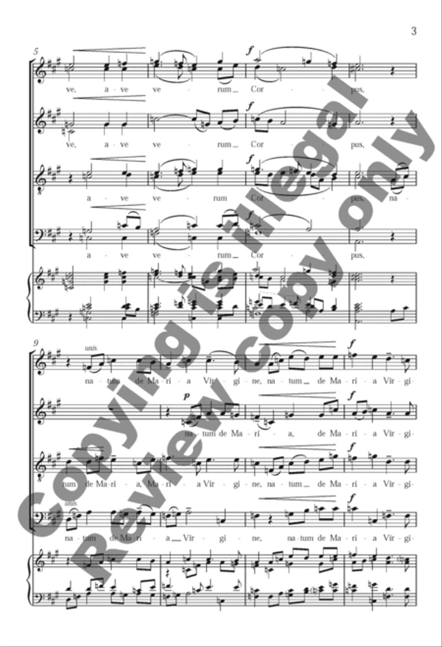 Ave verum Corpus Ave verum Corpus Divisi scores gallery preview page 3