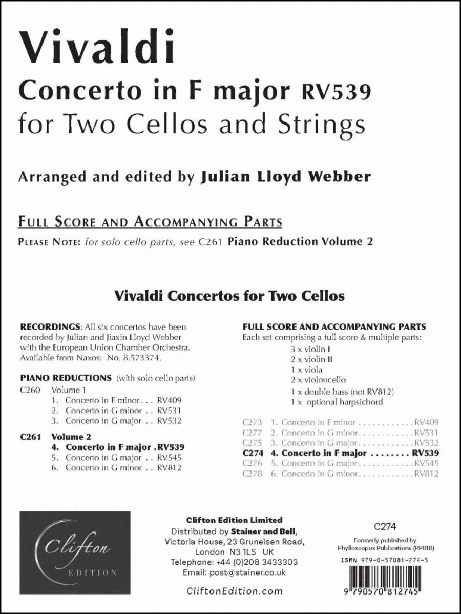 Concerto in F major RV539 Score scores gallery preview page 1