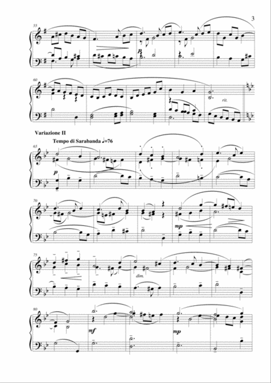 Variazioni su un tema di Bach in differenti stili storici (CM 2015) Small Ensemble scores gallery preview page 5