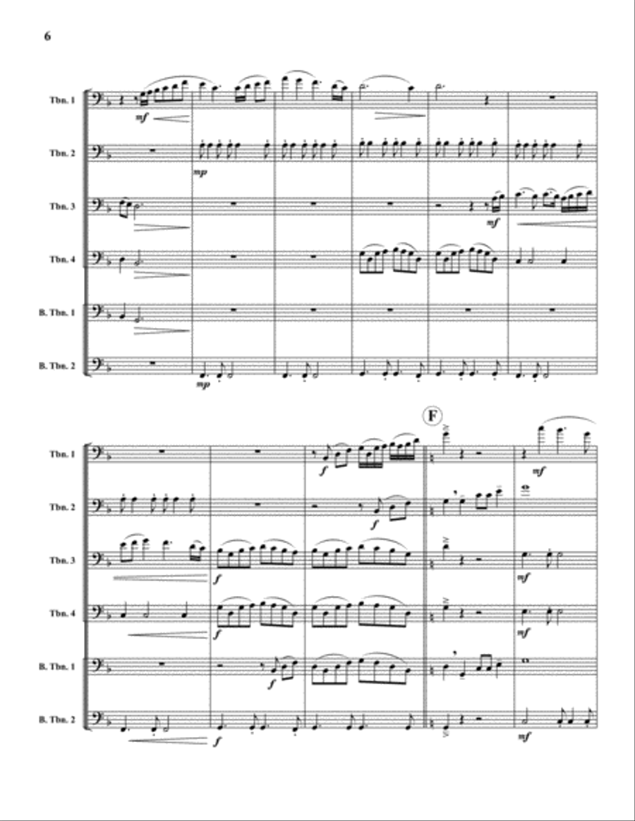 Oh Bury Me Not On The Lone Prairie Large Ensemble scores gallery preview page 6