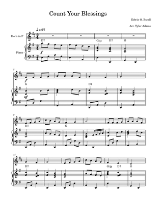 Count Your Blessings (French Horn Solo and Piano)