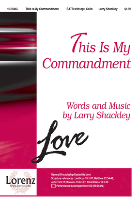 Book cover for This Is My Commandment