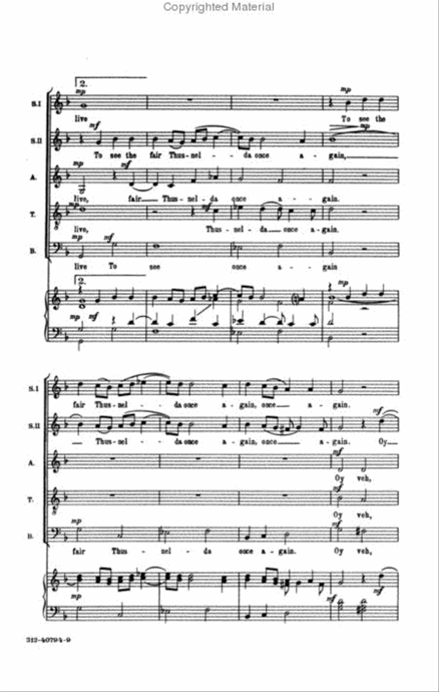 The Queen To Me A Royal Pain Doth Give SSATB scores gallery preview page 3