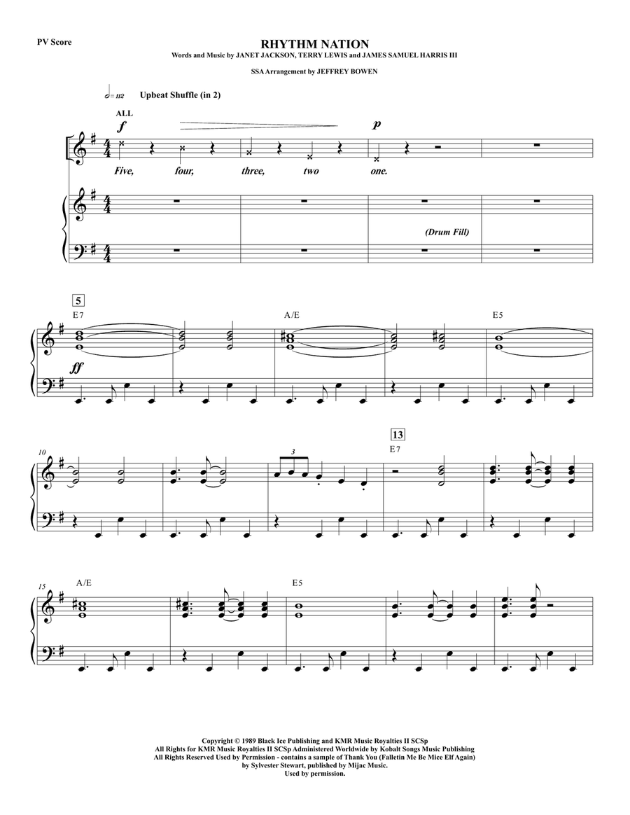 Rhythm Nation Rhythm Nation SSA scores gallery preview page 1