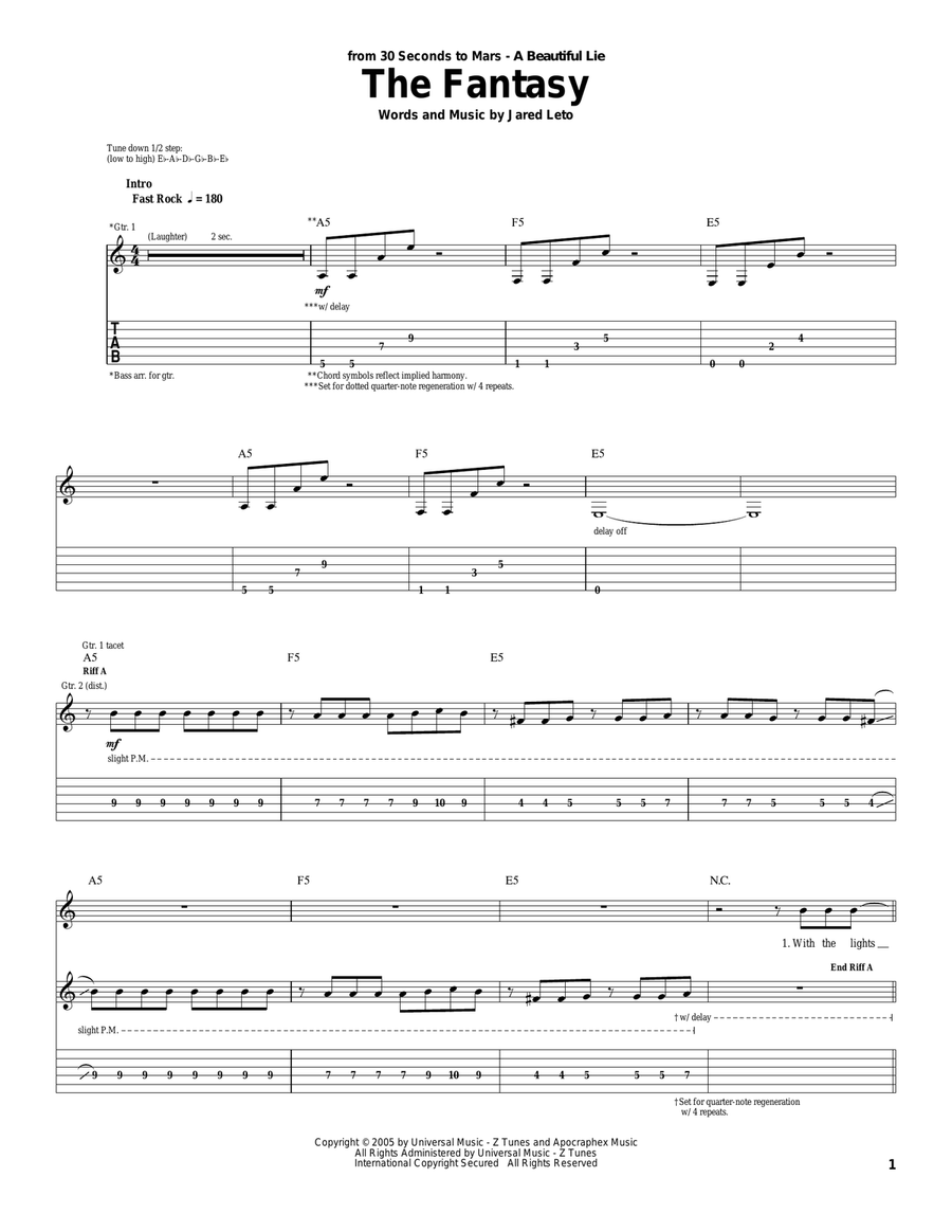 The Fantasy Acoustic Guitar scores gallery preview page 1