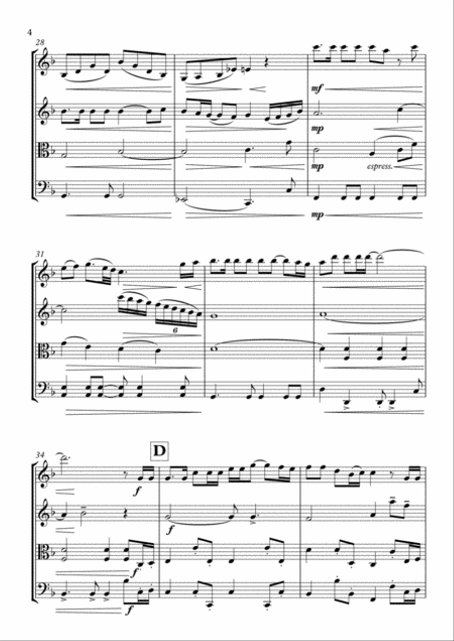 God Bless The U.S.A. String Quartet scores gallery preview page 4