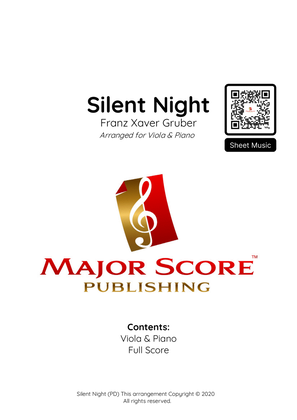 Book cover for Silent Night - Viola & Piano (D Major)