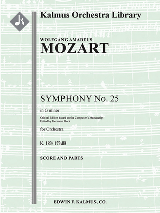 Symphony No. 25 in G minor, K. 183/173dB (Critical Ed.)
