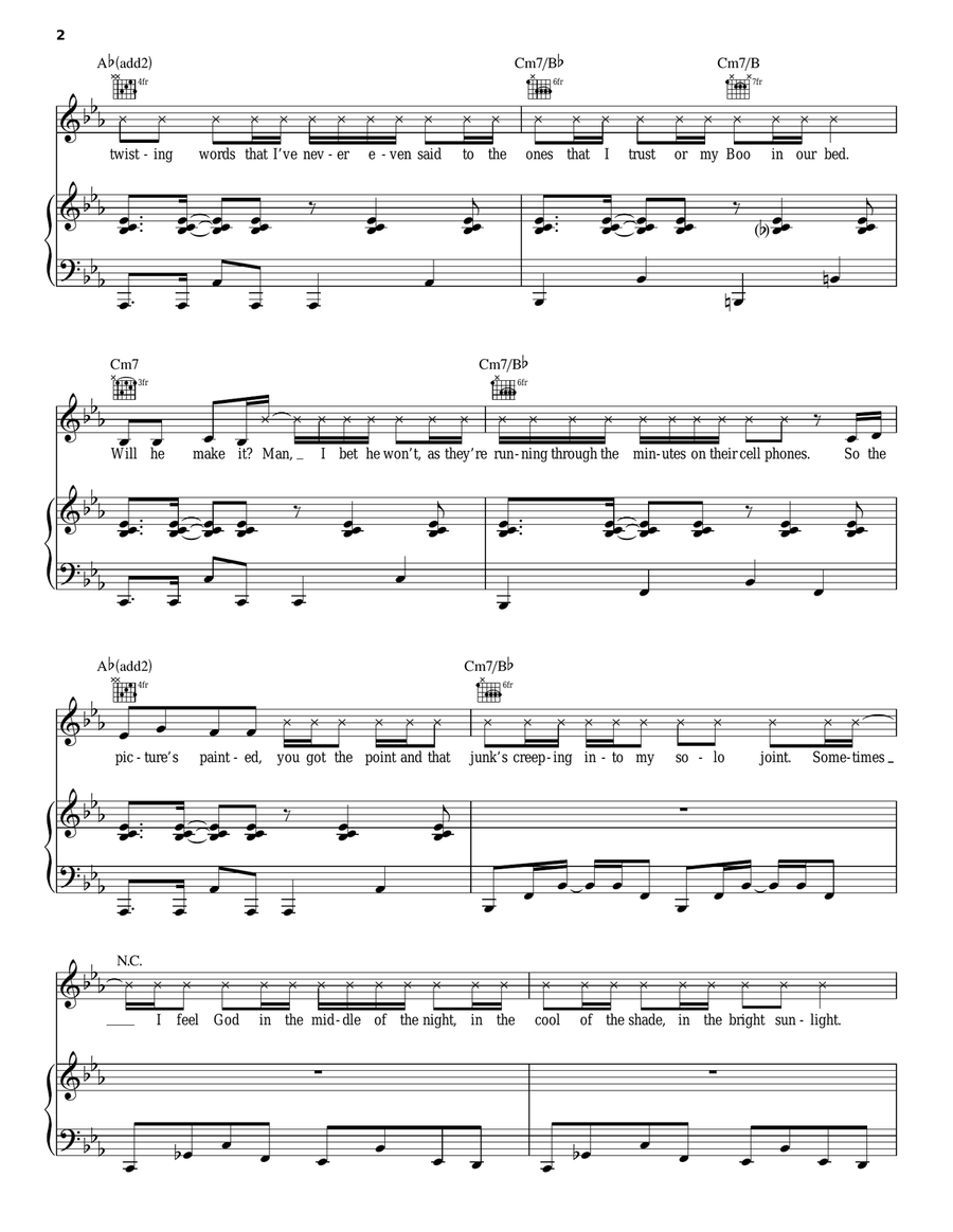 Somebody's Watching Acoustic Guitar scores gallery preview page 2