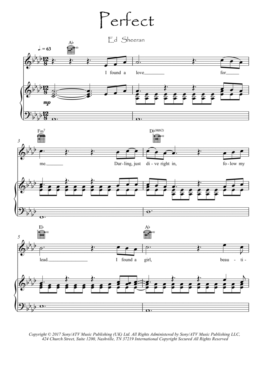 Perfect Voice scores gallery preview page 1