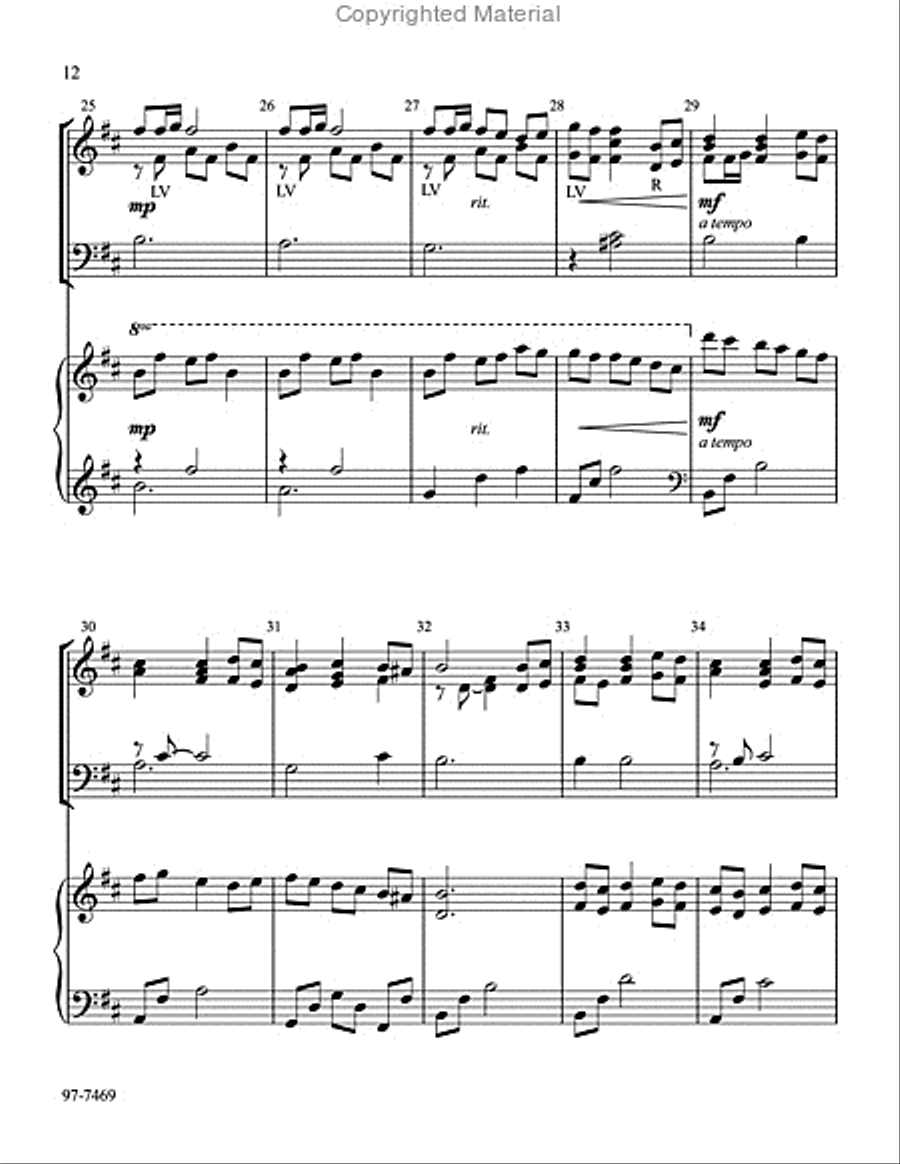 Lenten Folio for Handbells and Piano Handbell Choir scores gallery preview page 12