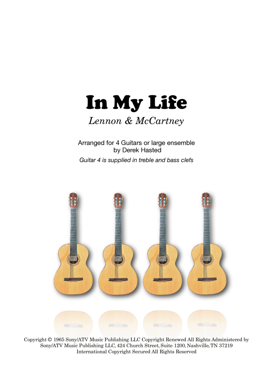 In My Life Guitar Ensemble scores gallery preview page 1