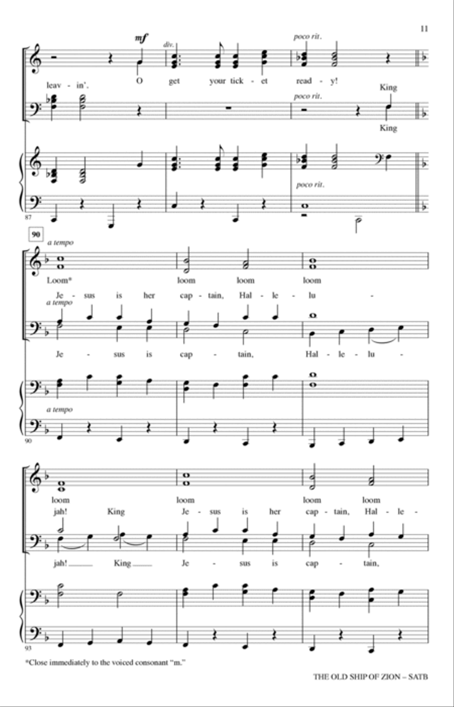 The Old Ship Of Zion (arr. John Leavitt) 4-Part scores gallery preview page 10