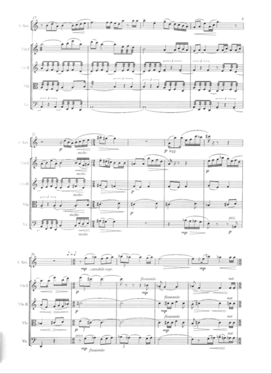 Fantasy Quintet Soprano Saxophone scores gallery preview page 4