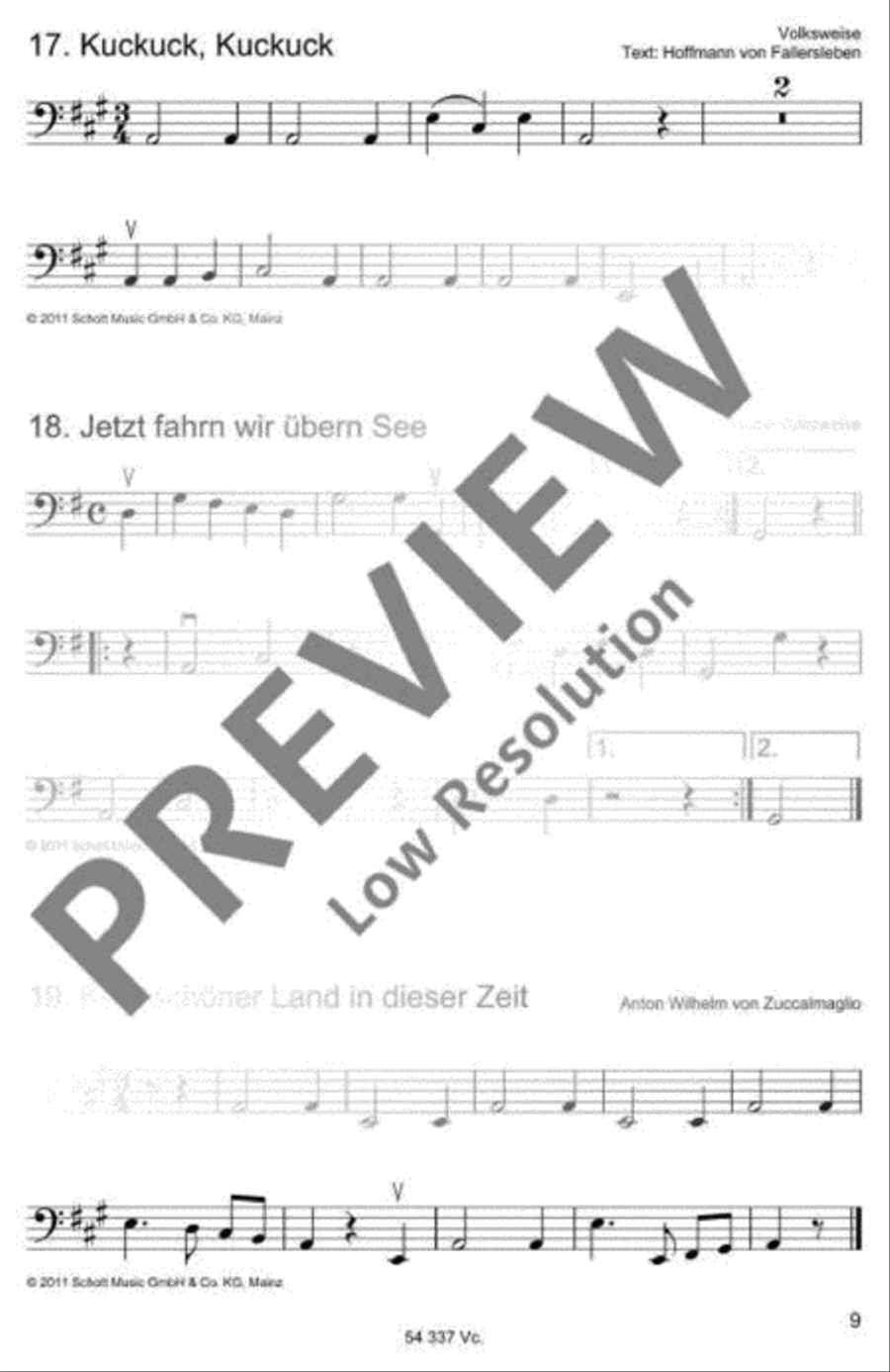 Die schönsten Volks- und Kinderlieder Part scores gallery preview page 10