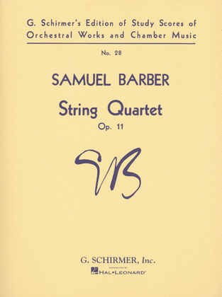 Book cover for String Quartet, Op. 11