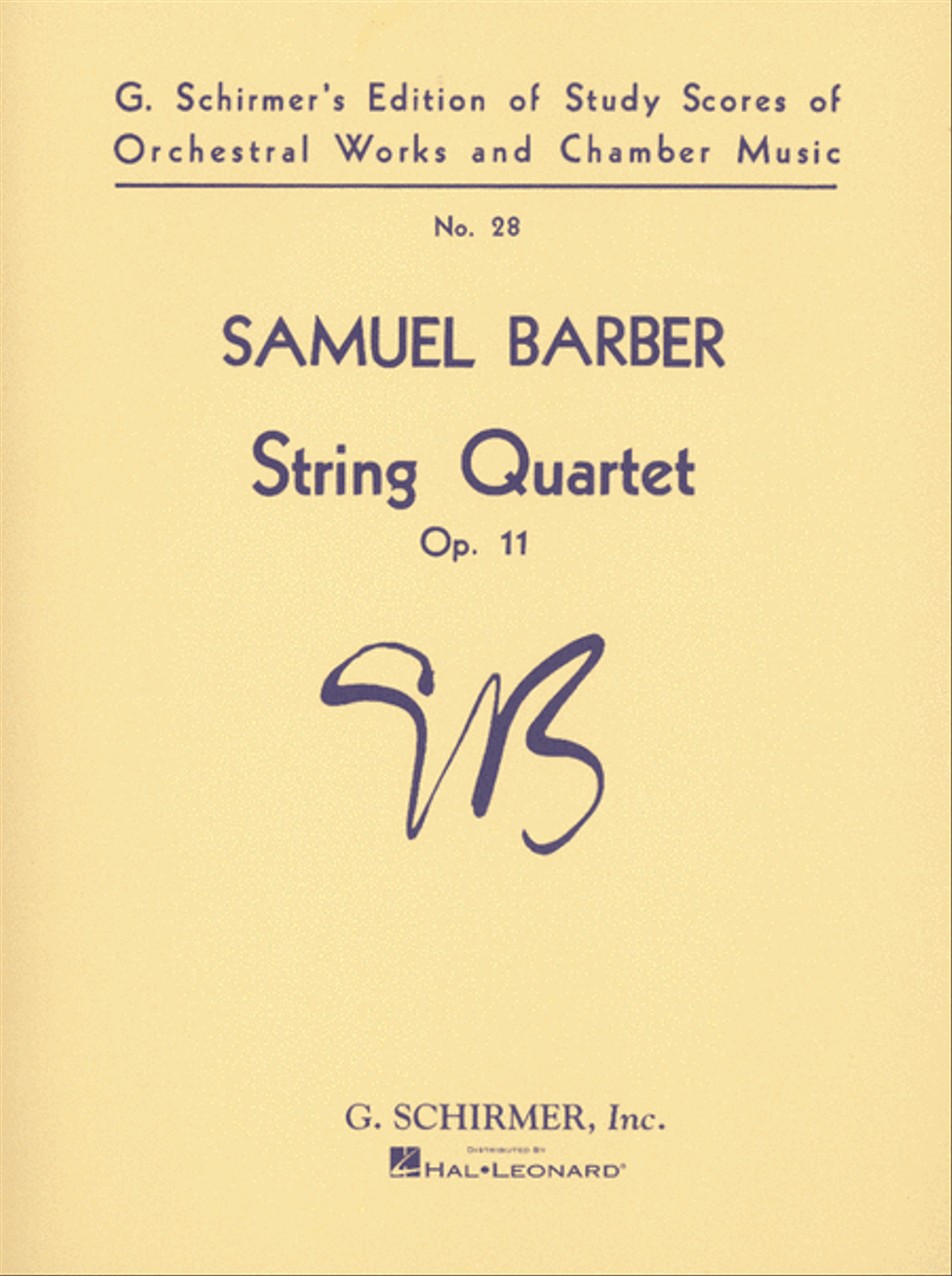 Book cover for String Quartet, Op. 11