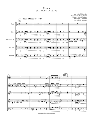 March (from "The Nutcracker Suite") (F) (Woodwind Quintet - 1 Flute, 1 Oboe, 1 Clar, 1 Hrn, 1 Bassoo