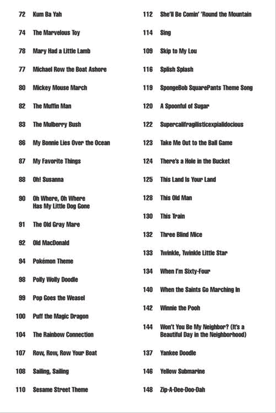 Children's Songs Ukulele scores gallery preview page 4