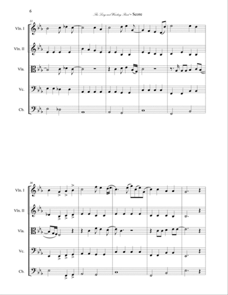 The Long And Winding Road String Orchestra scores gallery preview page 6