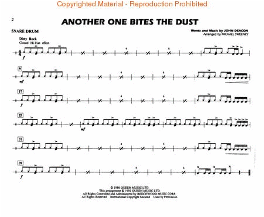 Classic Rock Hits Snare Drum (For Marching/Pep Band) Pep Band scores gallery preview page 2
