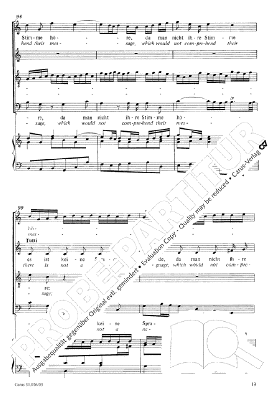 The heavens are telling the Father's glory (Die Himmel erzahlen die Ehre Gottes) 4-Part scores gallery preview page 20