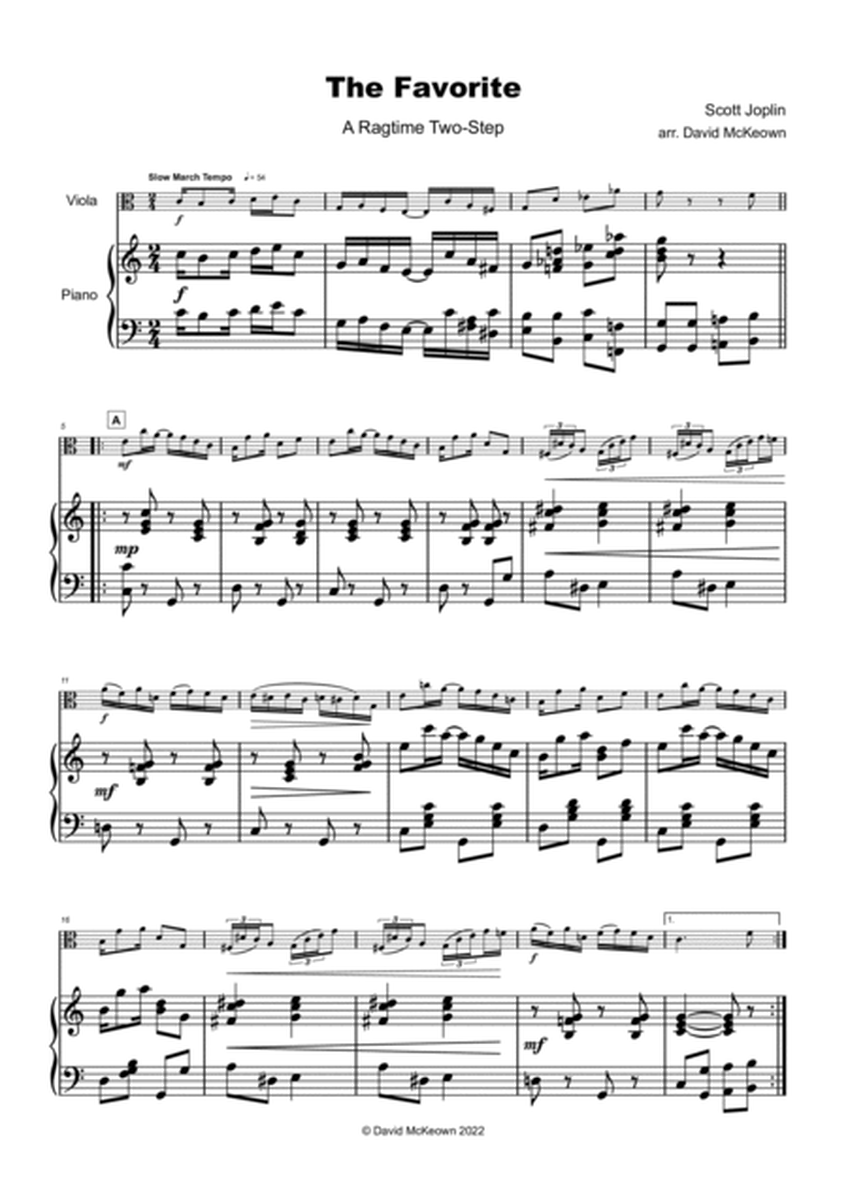 The Favorite for solo Viola and Piano