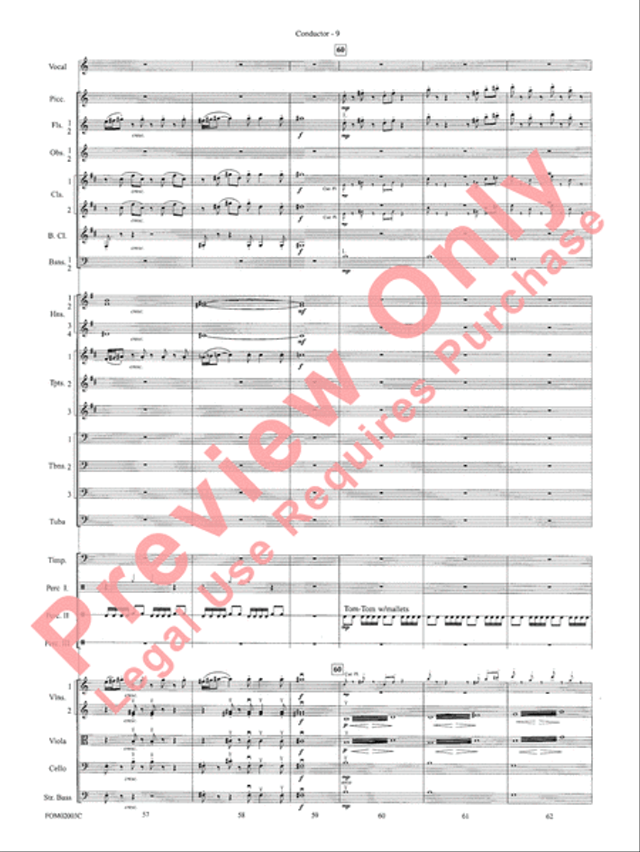 Symphonic Suite from The Lord of the Rings (The Fellowship of the Ring) - Conductor Full Orchestra scores gallery preview page 11