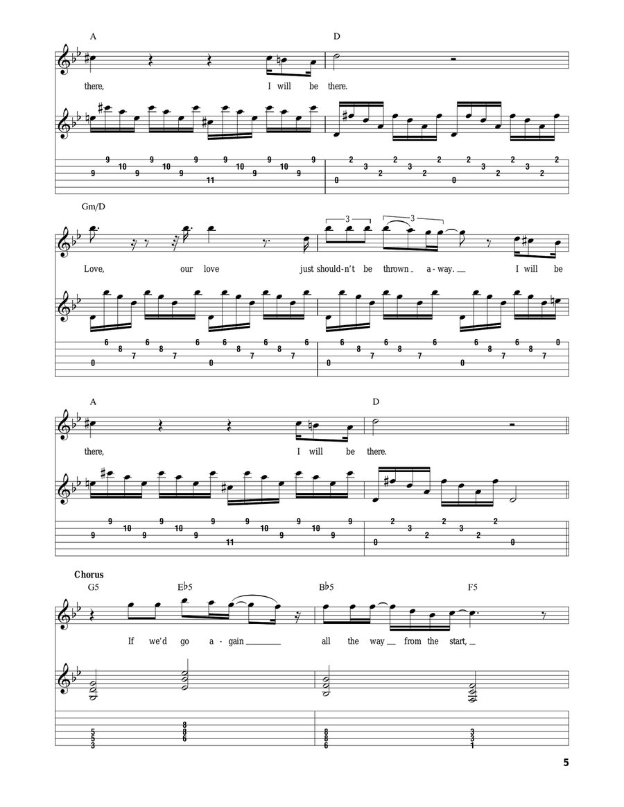Still Loving You Acoustic Guitar scores gallery preview page 5