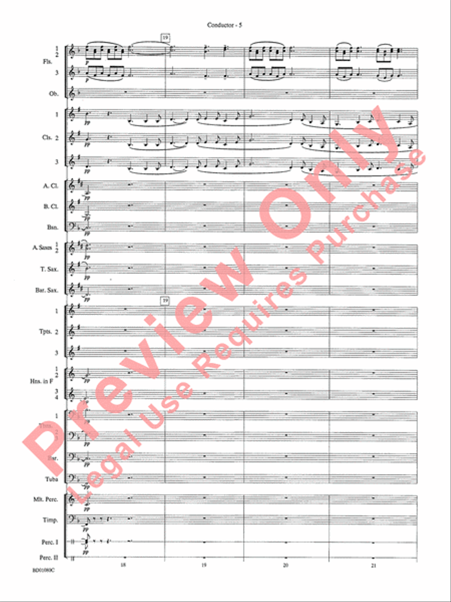 O Holy Night Concert Band scores gallery preview page 7