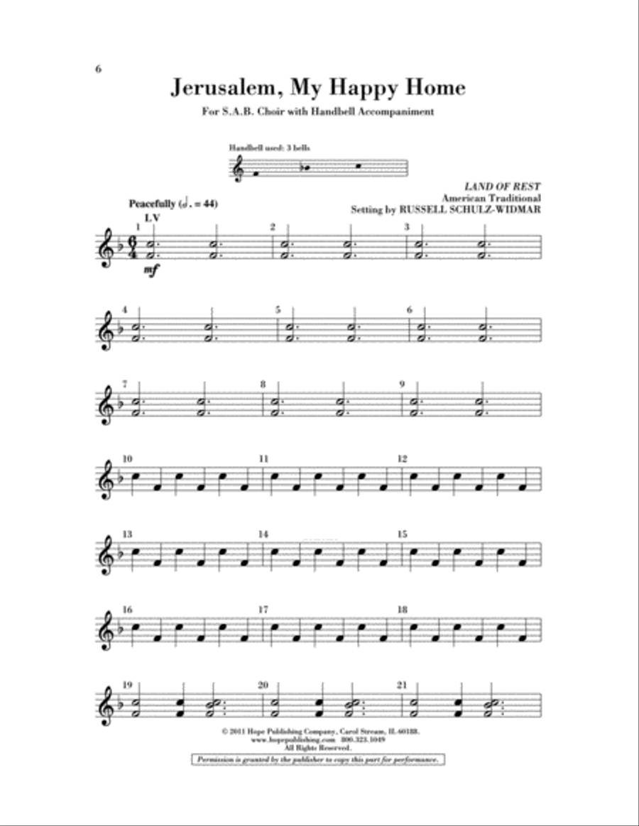 Jerusalem, My Happy Home Jerusalem, My Happy Home 3-Part scores gallery preview page 6